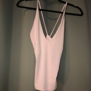 Y2K 90s Cropped Tank Top with Built In Bralette